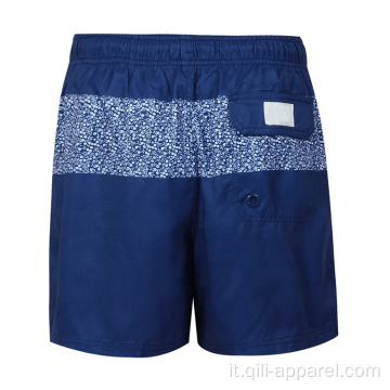 Pantaloncini da spiaggia ricamati in 100% poliestere